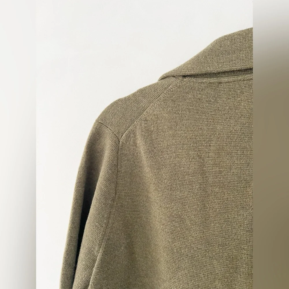 NWT J Crew Sophie open front sweater blazer cardigan olive green wool xsmall